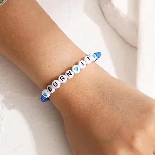 Acrylic Heart Bracelet — Letter 5 Acrylic Heart Bracelet — Letter - Image 5
