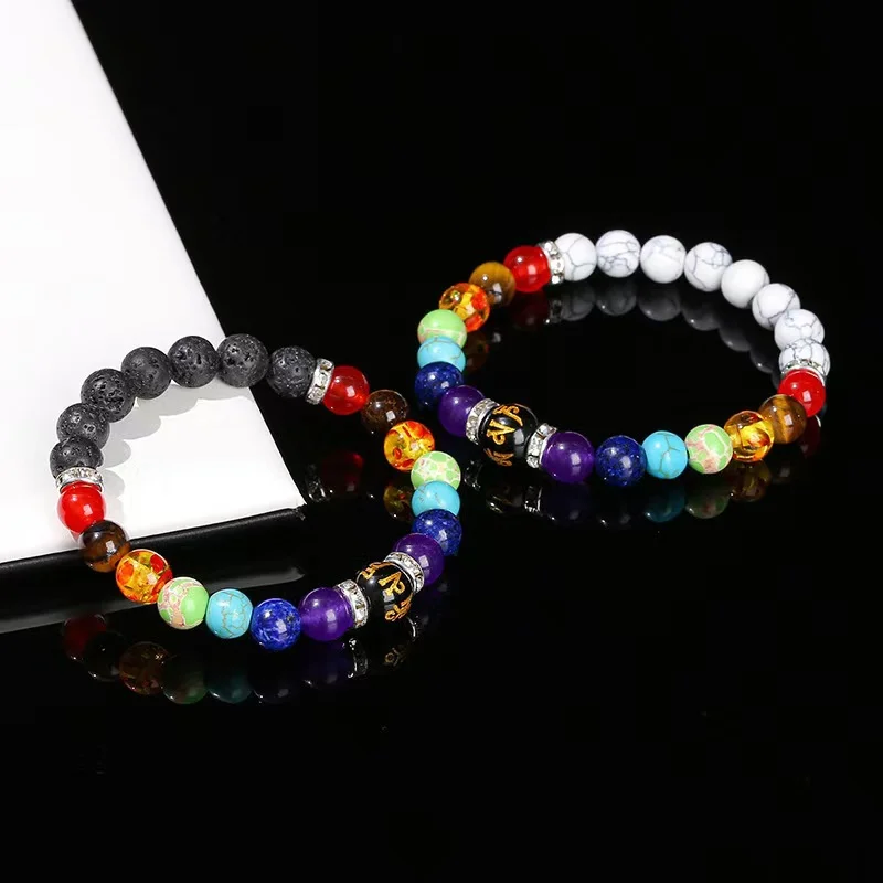 Volcanic Stone Mandala Bracelet — Rainbow 3 Volcanic Stone Mandala Bracelet — Rainbow - Image 3