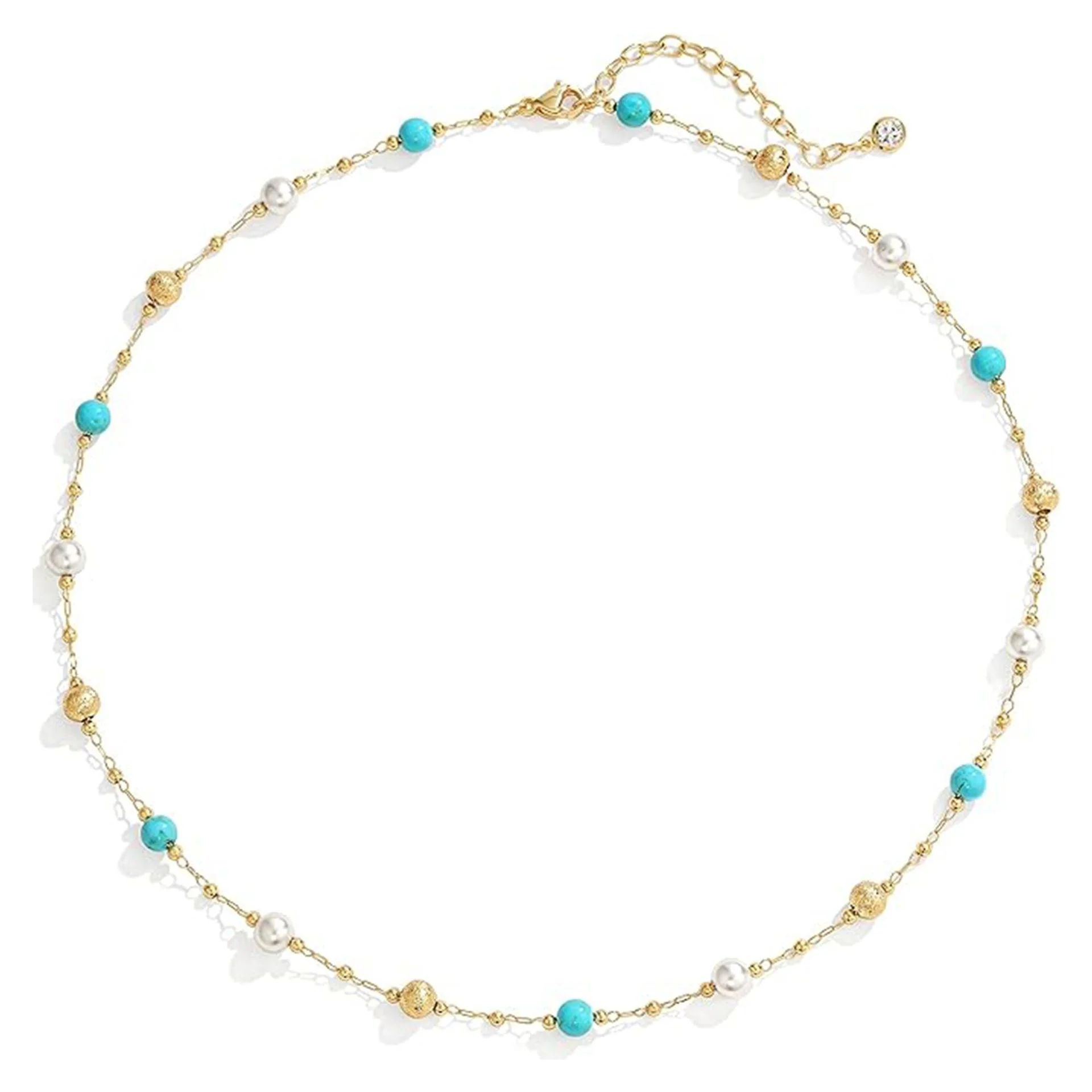 The Cascade — Bohemian Turquoise Stone Necklace 5 The Cascade — Bohemian Turquoise Stone Necklace - Image 5