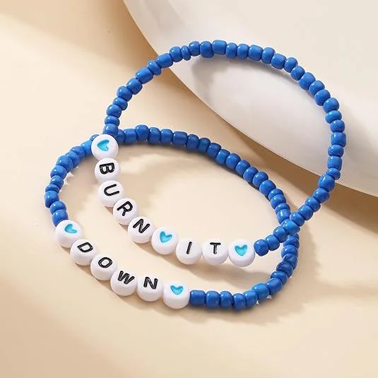 Acrylic Heart Bracelet — Letter 3 Acrylic Heart Bracelet — Letter - Image 3