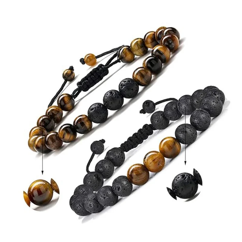 Tiger Eye Adjustable Bracelet — Woven 4 Tiger Eye Adjustable Bracelet — Woven - Image 4