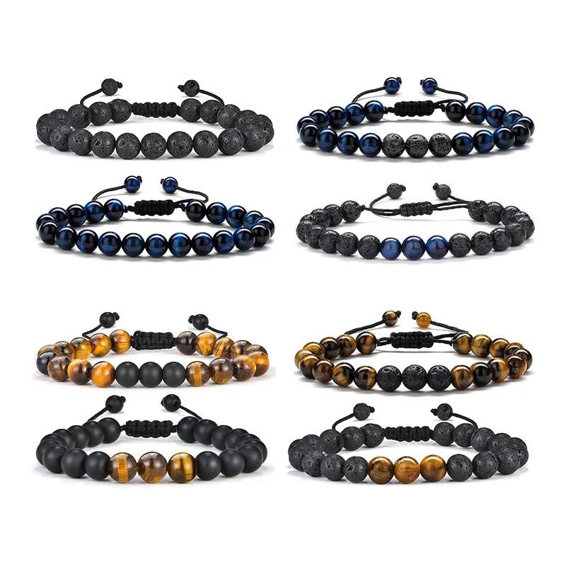 Tiger Eye Adjustable Bracelet — Woven 3 Tiger Eye Adjustable Bracelet — Woven - Image 3