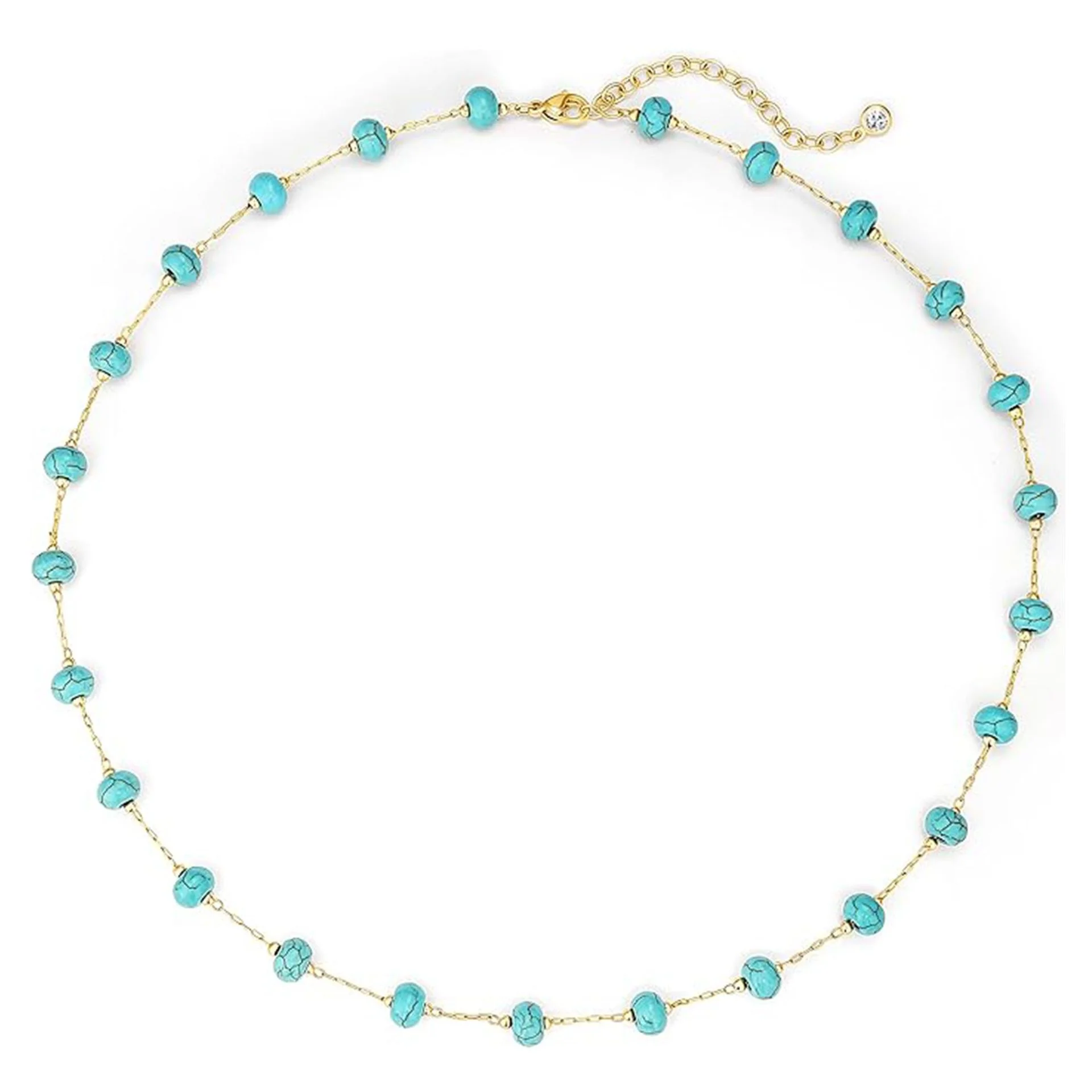 The Cascade — Bohemian Turquoise Stone Necklace 1 The Cascade — Bohemian Turquoise Stone Necklace