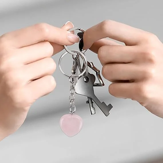 Amethyst Heart Keychain — Heart 3 Amethyst Heart Keychain — Heart - Image 3