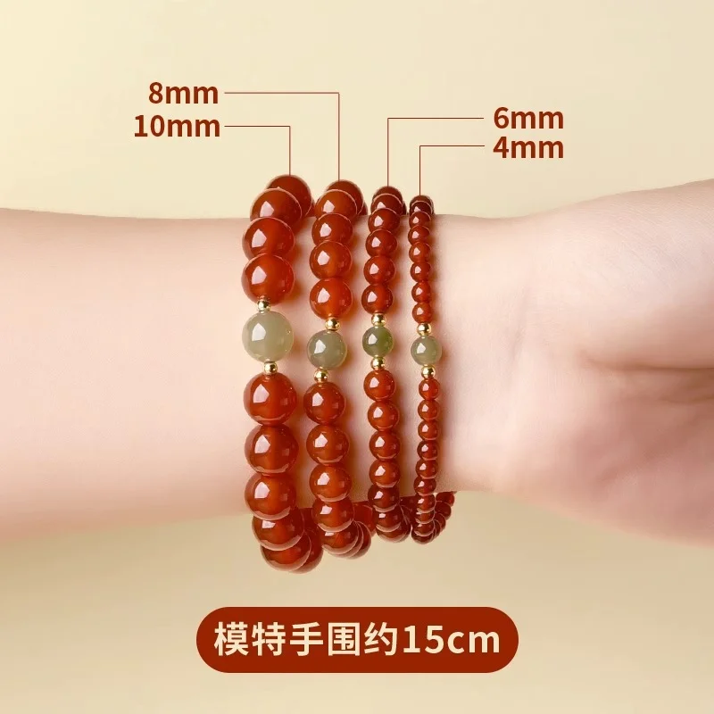 Red Agate Geometric Bracelet 4 Red Agate Geometric Bracelet - Image 4