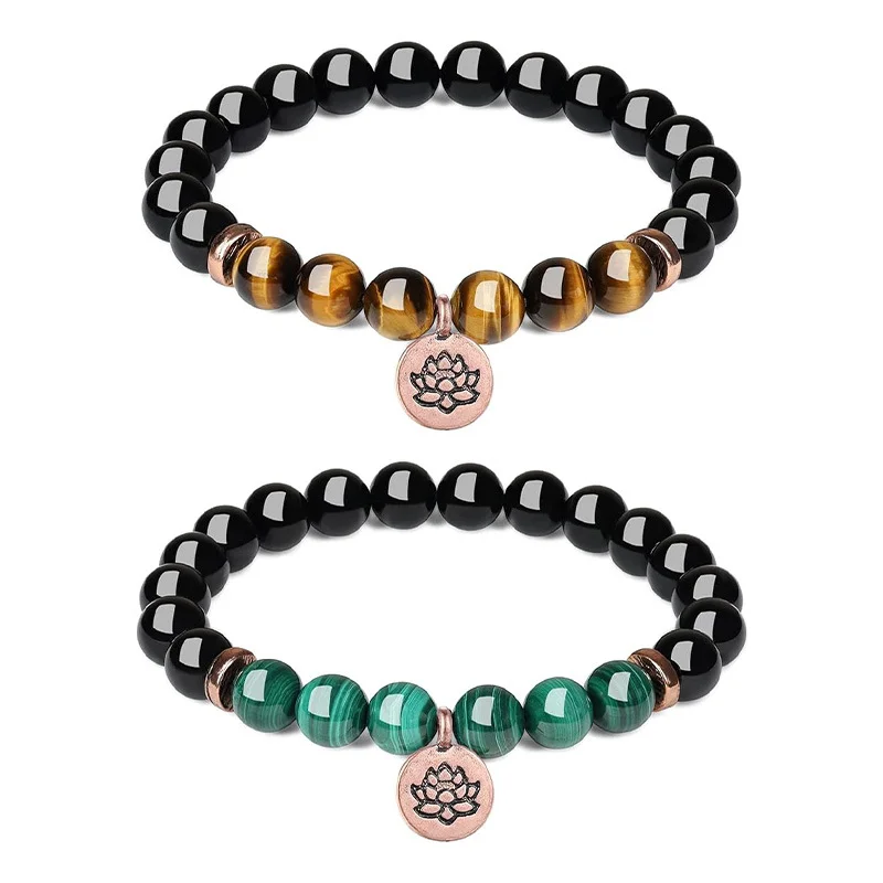 Tiger Eye Lotus Bracelet — Lotus 3 Tiger Eye Lotus Bracelet — Lotus - Image 3