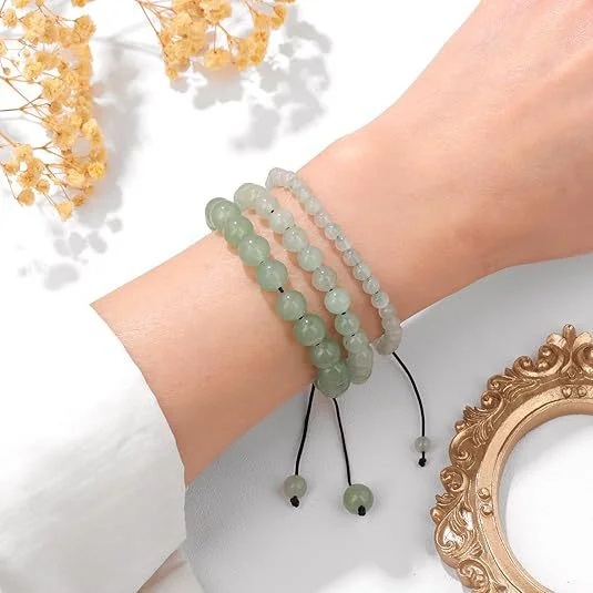 Natural Stone Adjustable Bracelet — Woven 4 Natural Stone Adjustable Bracelet — Woven - Image 4