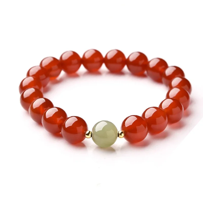 Red Agate Geometric Bracelet 6 Red Agate Geometric Bracelet - Image 6