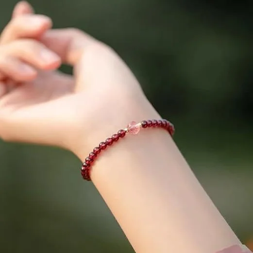 Garnet Lucky Bracelet — Lucky 3 Garnet Lucky Bracelet — Lucky - Image 3