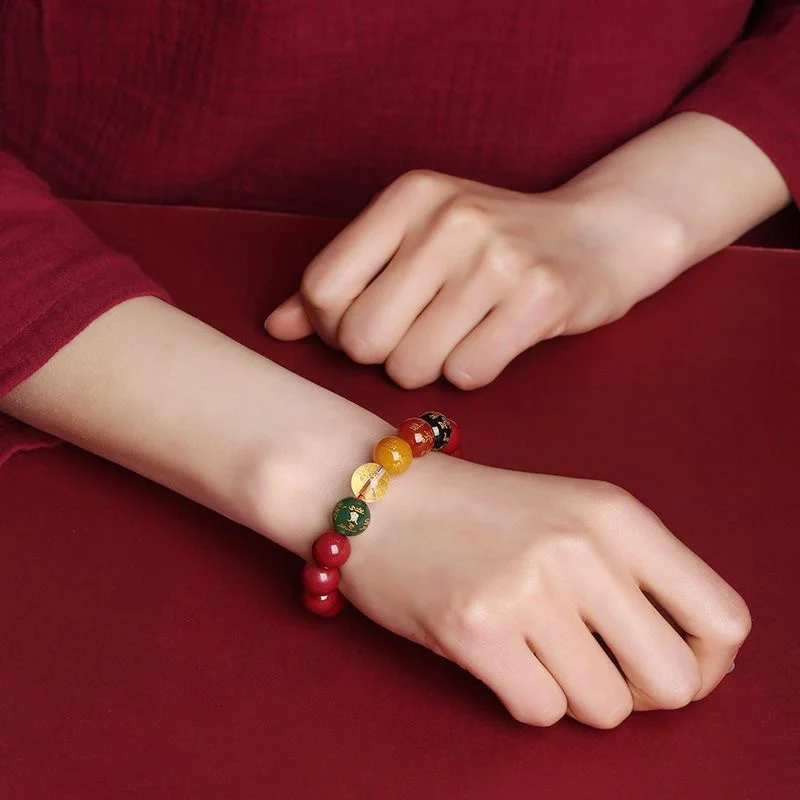 Cinnabar Buddha Bracelet 5 Cinnabar Buddha Bracelet - Image 5