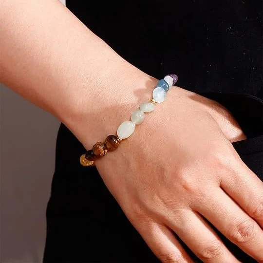 Natural Stone Beaded Bracelet — Lucky 5 Natural Stone Beaded Bracelet — Lucky - Image 5