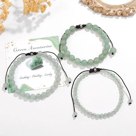 Natural Stone Adjustable Bracelet — Woven 3 Natural Stone Adjustable Bracelet — Woven - Image 3