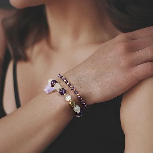 Amethyst Butterfly Bracelet — Butterfly 4 Amethyst Butterfly Bracelet — Butterfly - Image 4