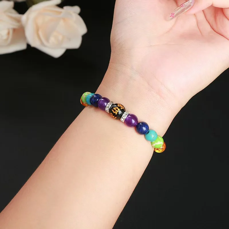 Volcanic Stone Mandala Bracelet — Rainbow 4 Volcanic Stone Mandala Bracelet — Rainbow - Image 4