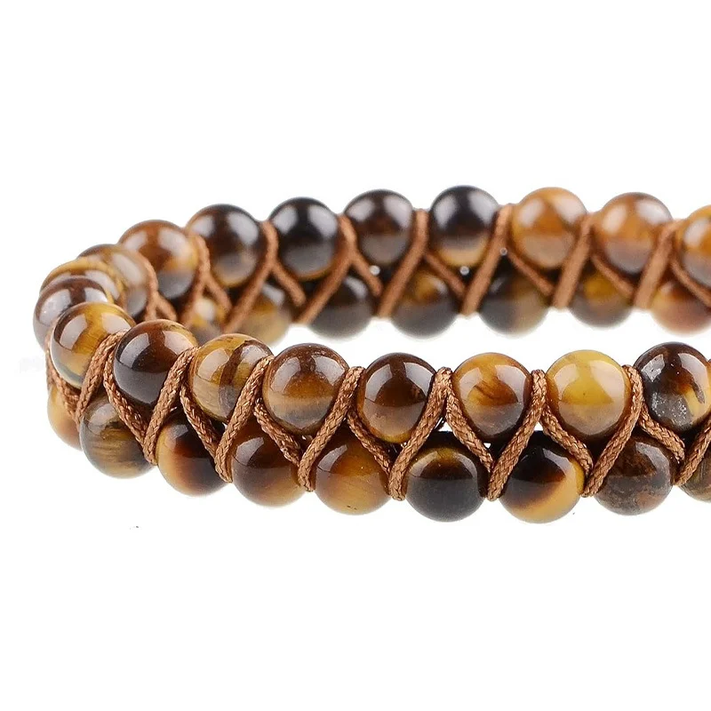 Natural Stone Woven Bracelet — Woven 3 Natural Stone Woven Bracelet — Woven - Image 3