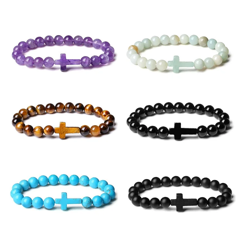 Natural Stone Cross Bracelet 1 Natural Stone Cross Bracelet
