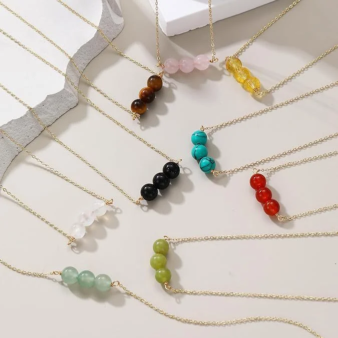 Natural Stone Lucky Necklace — Lucky 3 Natural Stone Lucky Necklace — Lucky - Image 3