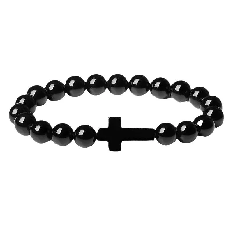 Natural Stone Cross Bracelet 6 Natural Stone Cross Bracelet - Image 6