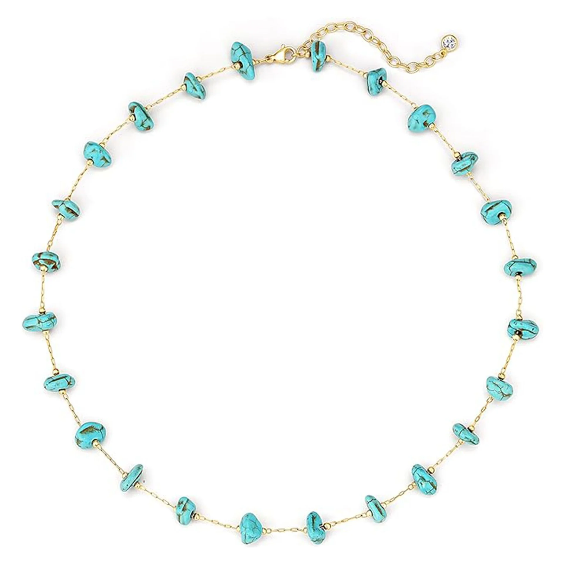 The Cascade — Bohemian Turquoise Stone Necklace 3 The Cascade — Bohemian Turquoise Stone Necklace - Image 3
