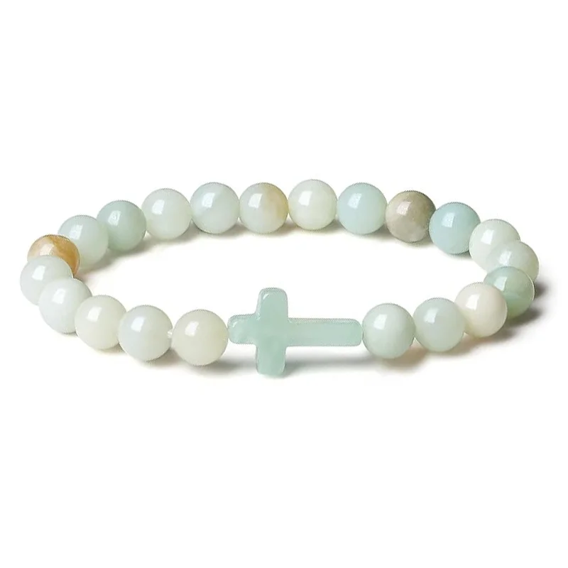 Natural Stone Cross Bracelet 5 Natural Stone Cross Bracelet - Image 5