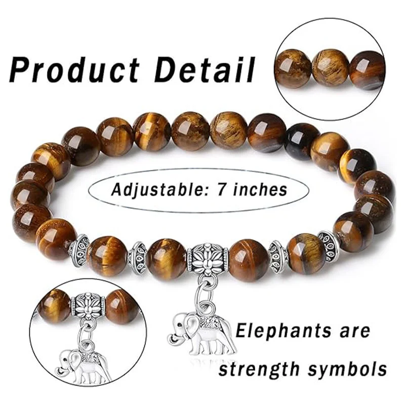Natural Stone Stretch Bracelet 5 Natural Stone Stretch Bracelet - Image 5
