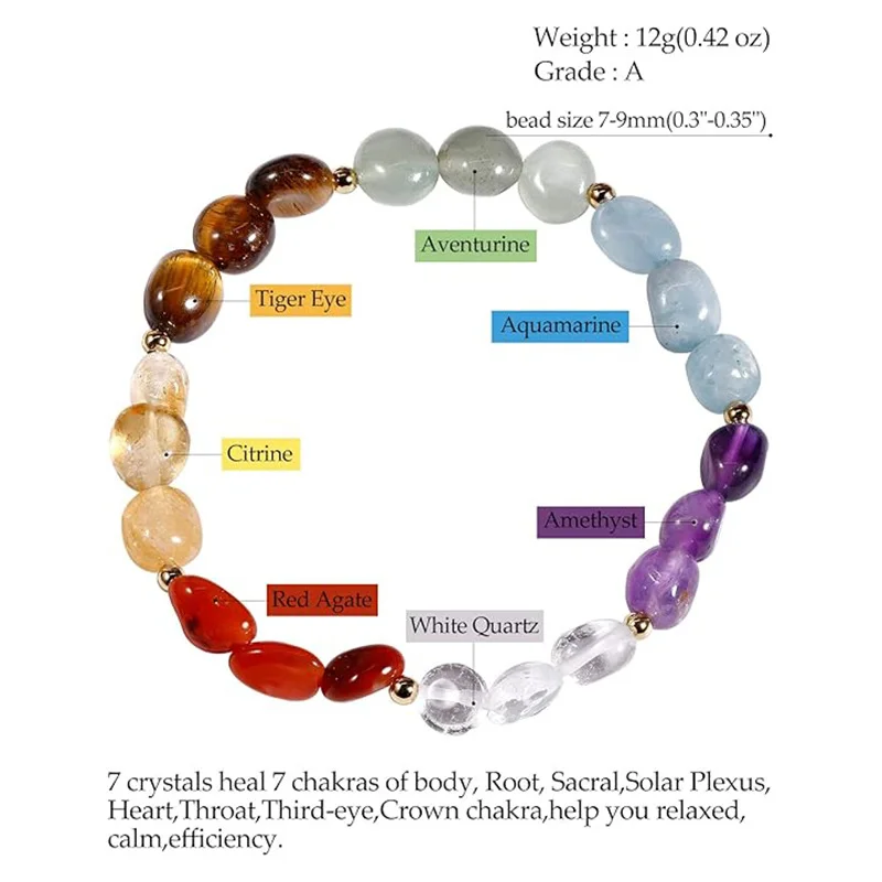 Natural Stone Beaded Bracelet — Lucky 6 Natural Stone Beaded Bracelet — Lucky - Image 6