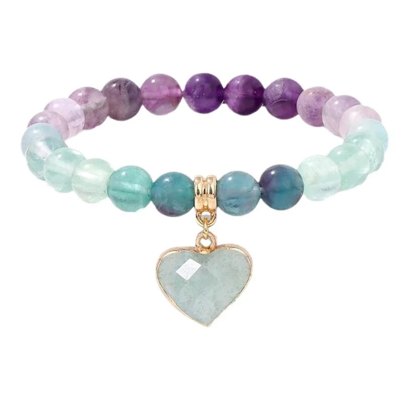 Natural Stone Heart Bracelet — Heart 6 Natural Stone Heart Bracelet — Heart - Image 6