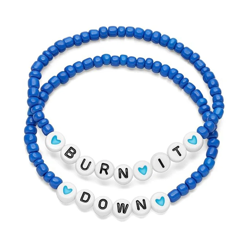 Acrylic Heart Bracelet — Letter 1 Acrylic Heart Bracelet — Letter
