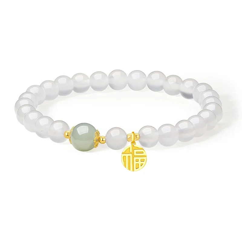 Hetian Jade Beaded Bracelet 3 Hetian Jade Beaded Bracelet - Image 3