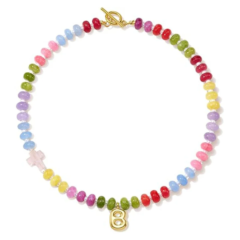 Natural Stone Dopamine Necklace — Rainbow 3 Natural Stone Dopamine Necklace — Rainbow - Image 3