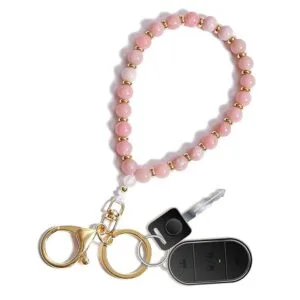 Natural Stone Geometric Keychain