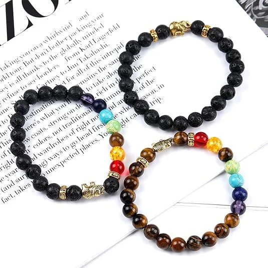 Tiger Eye Woven Bracelet — Rainbow 4 Tiger Eye Woven Bracelet — Rainbow - Image 4