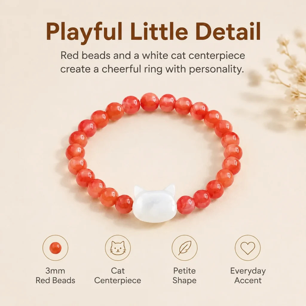 red beaded cat ring feature image