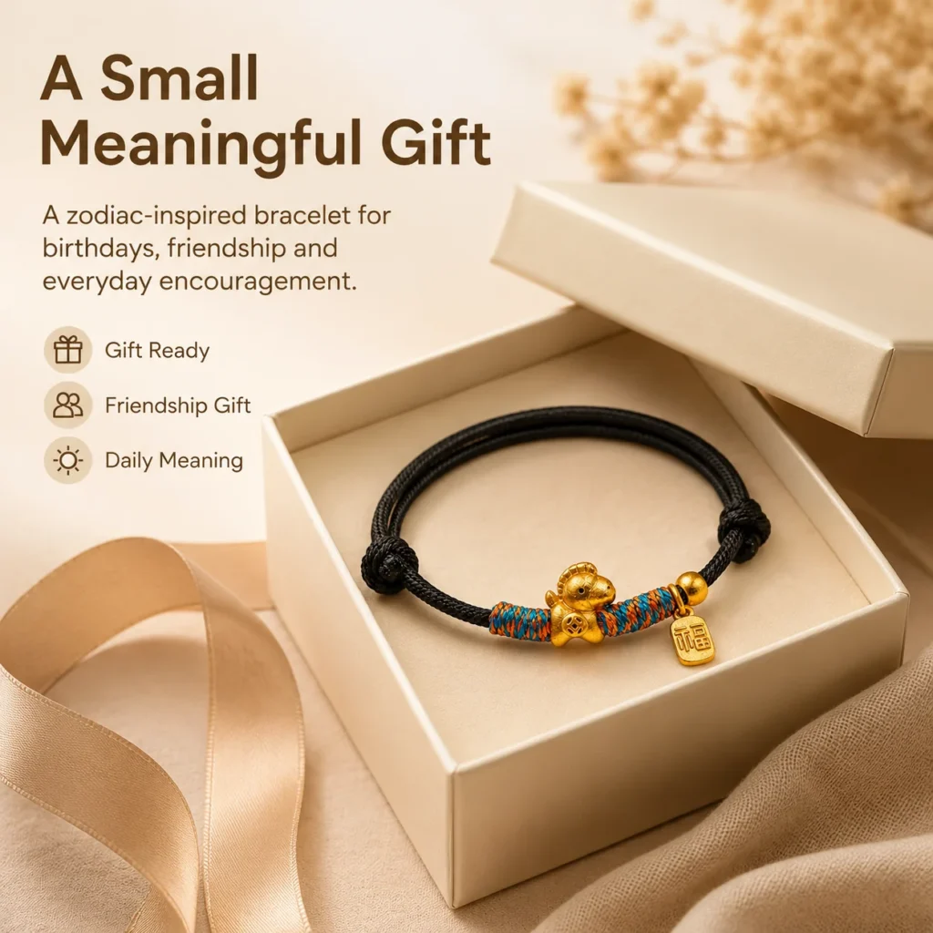 Simple Black String Bracelet with Gold Horse Charm 6 simple black string gold horse bracelet gift ready image