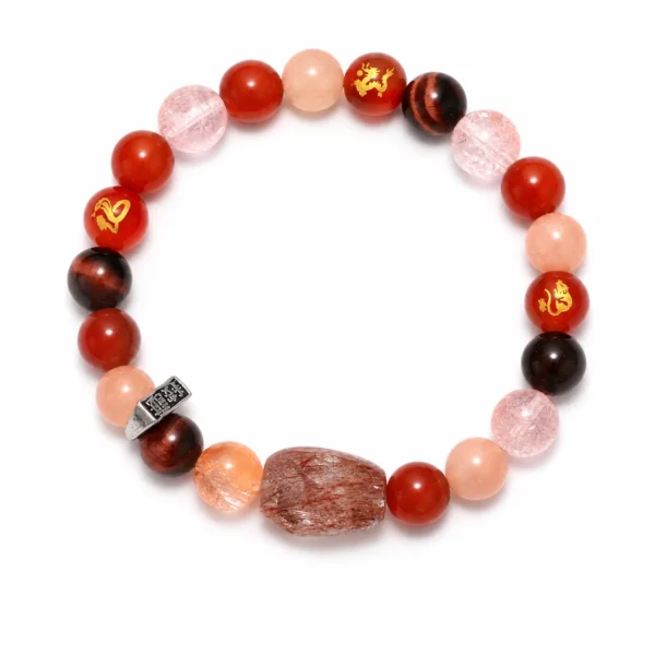 chinese zodiac monkey sanhe liuhe bracelet on white background