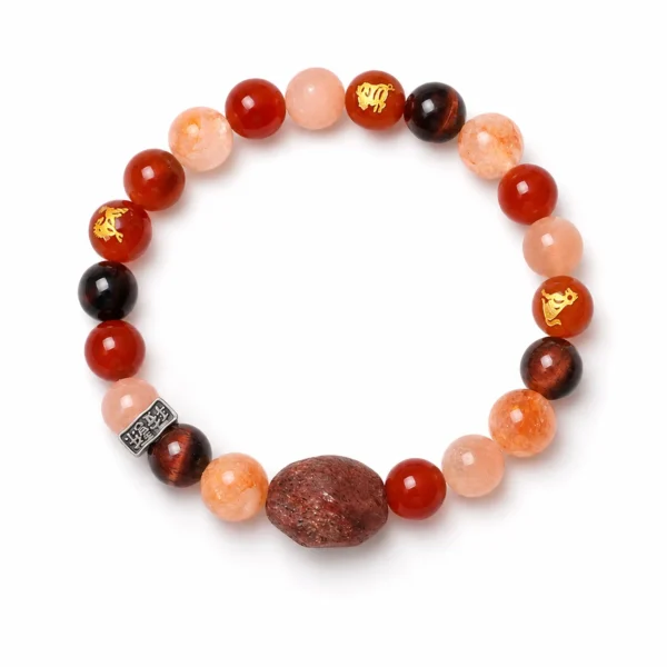chinese zodiac tiger sanhe liuhe bracelet on white background