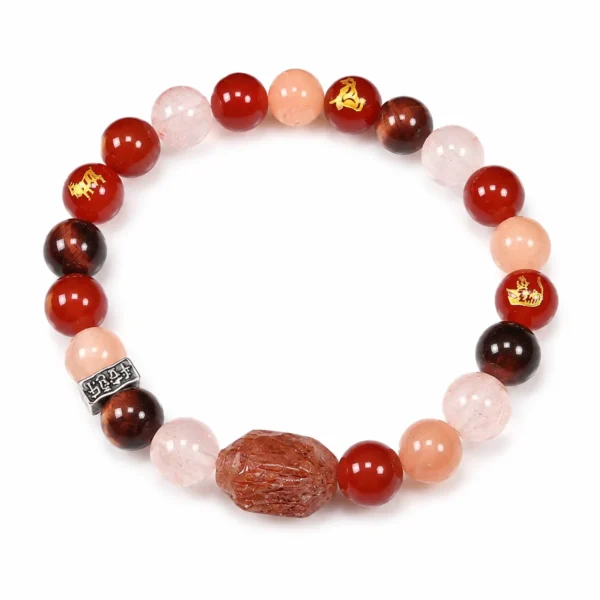 chinese zodiac horse sanhe liuhe bracelet on white background