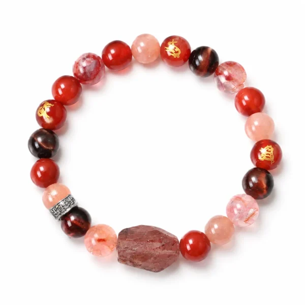 chinese zodiac goat sanhe liuhe bracelet on white background