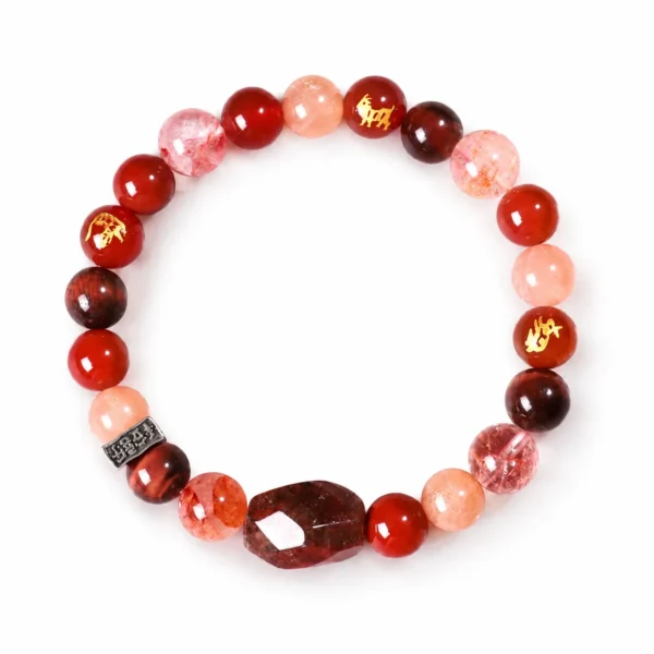 chinese zodiac pig sanhe liuhe bracelet on white background