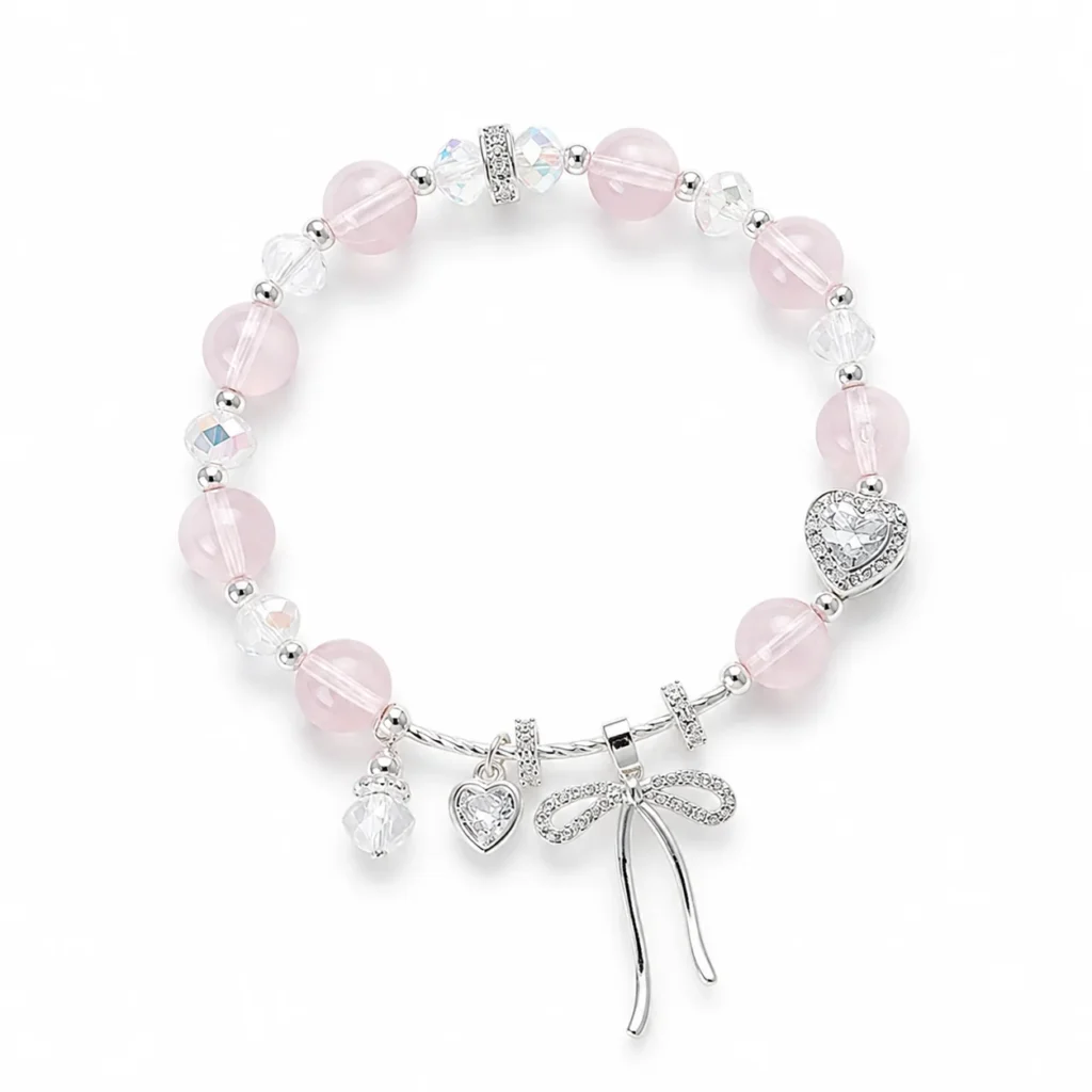 Star Veil Bow Crystal Bracelet 1 star veil bow crystal bracelet on white background