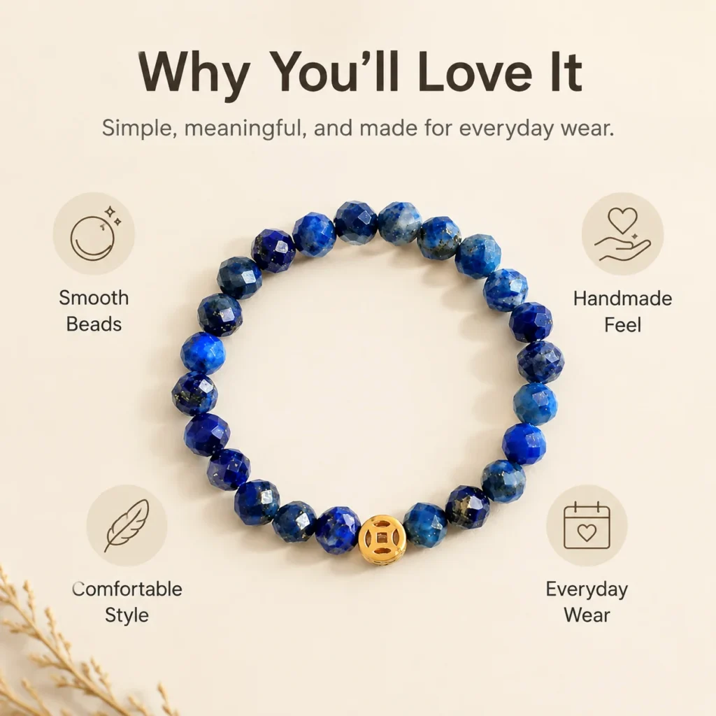 lapis coin beaded ring feature image