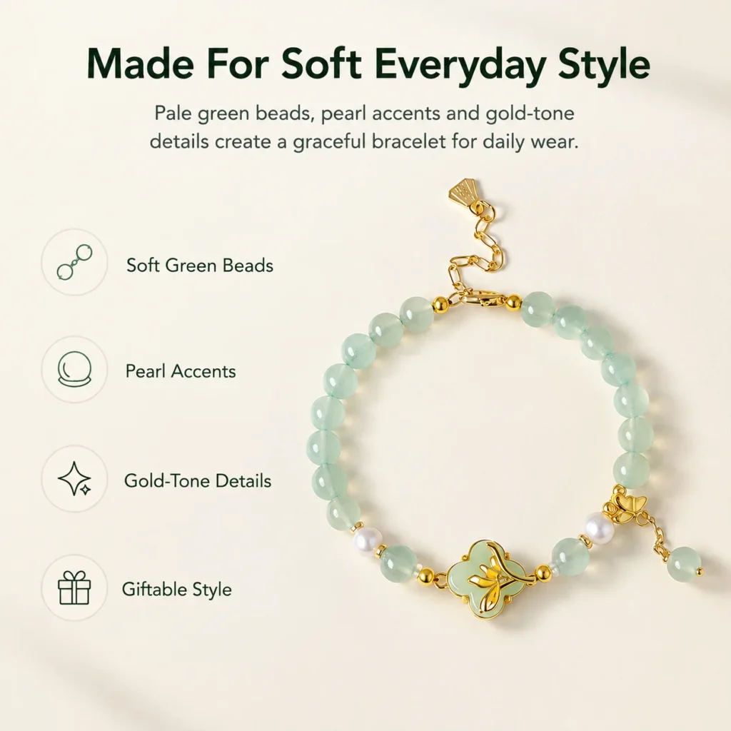 Aventurine Pearl Beaded Bracelet 3 aventurine pearl beaded bracelet feature image