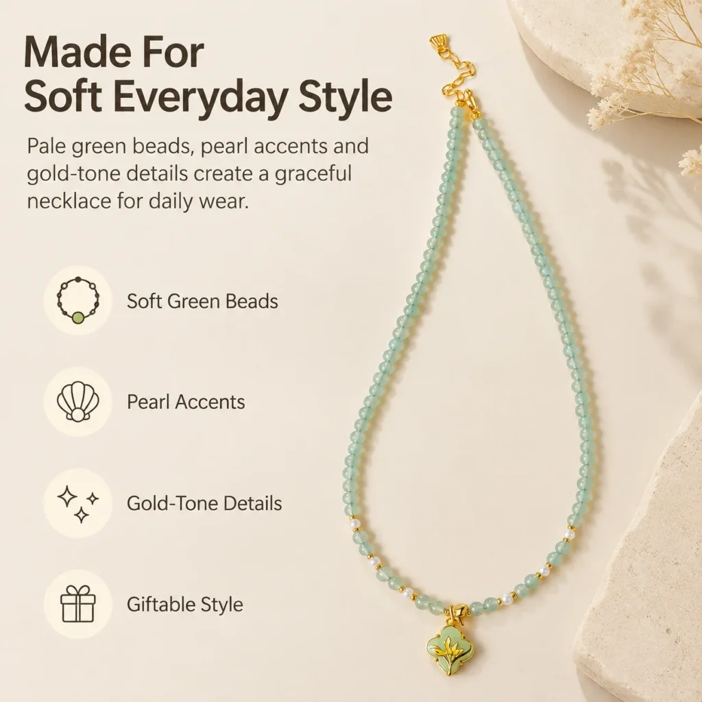 Aventurine Pearl Beaded Necklace 3 aventurine pearl beaded necklace feature image