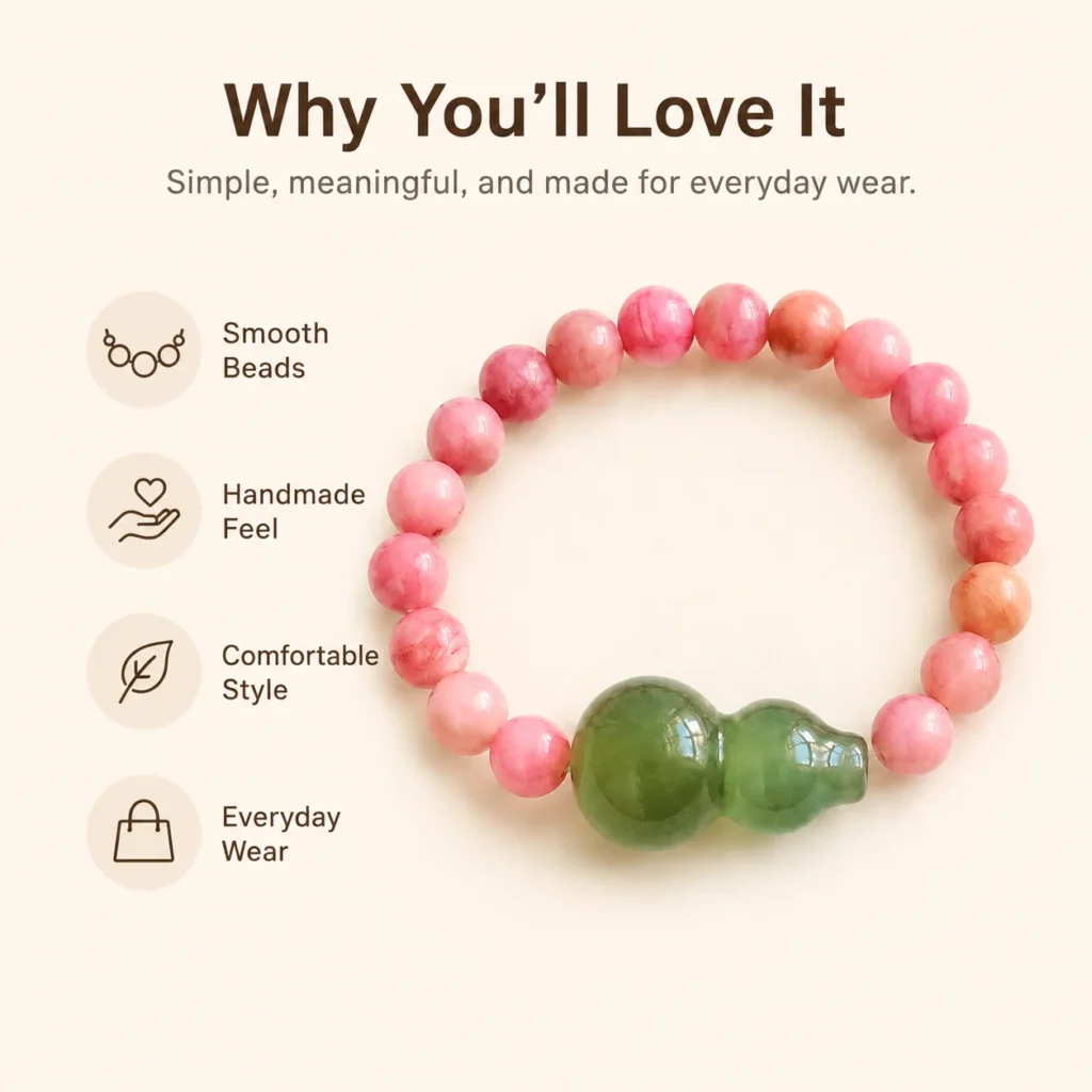 Rhodochrosite Jade Gourd Beaded Ring 3 rhodochrosite jade gourd beaded ring feature image