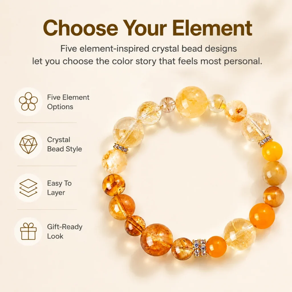 Five Element Crystal Beaded Bracelet 3 five element crystal beaded bracelet feature image