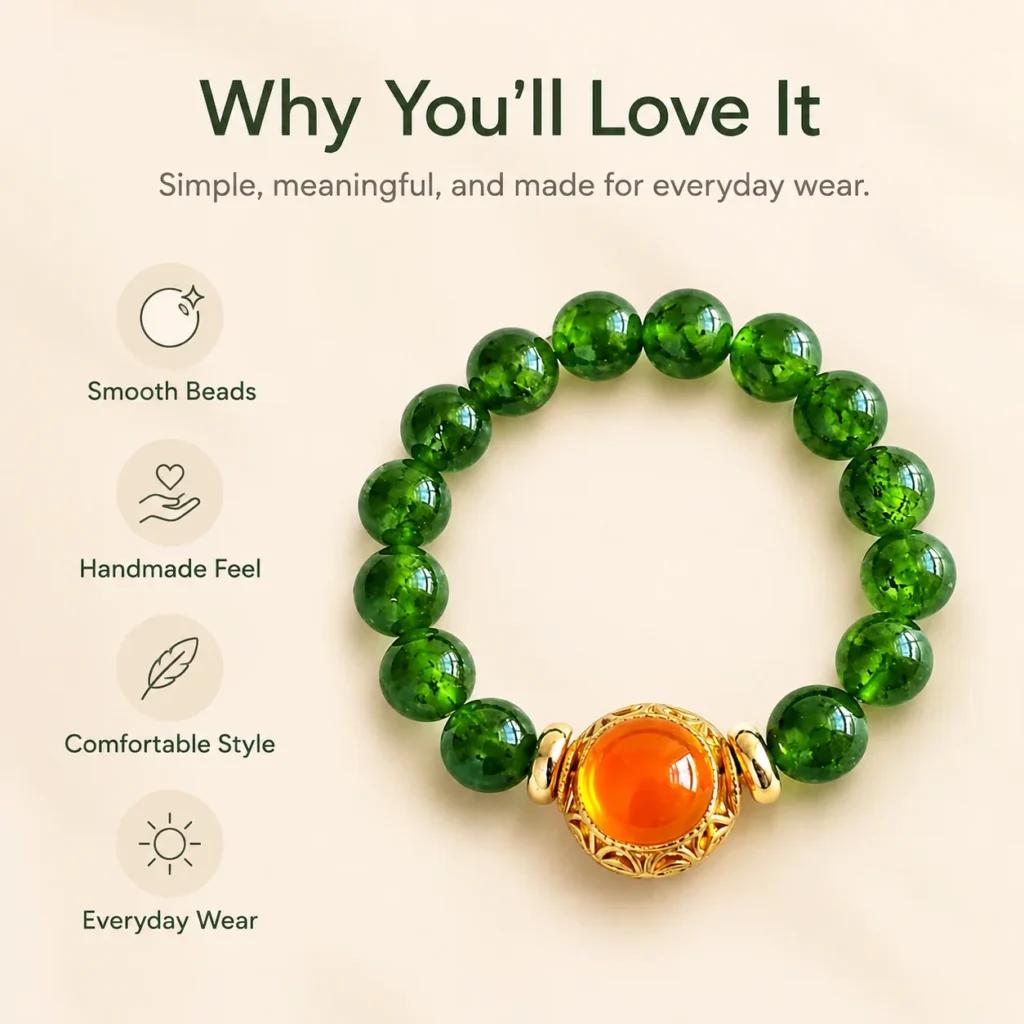 green chalcedony beaded ring feature image