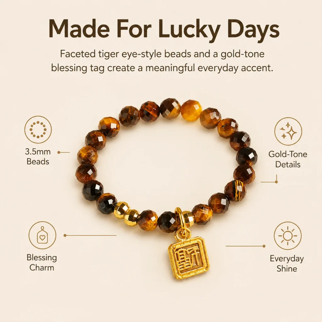 Yellow Tiger Eye Blessing Tag Beaded Ring 3 yellow tiger eye blessing tag beaded ring feature image