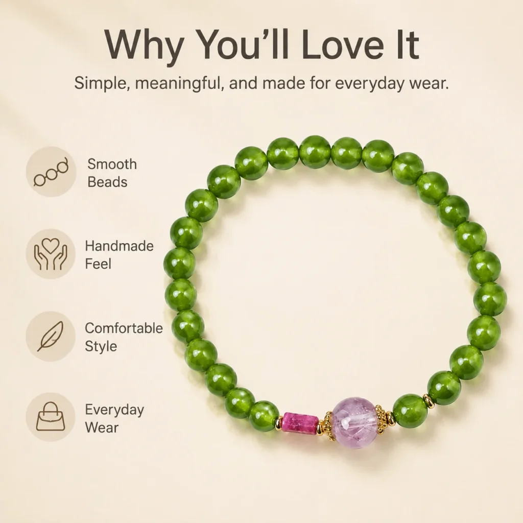 Green Chalcedony Beaded Bracelet 3 green chalcedony beaded bracelet feature image
