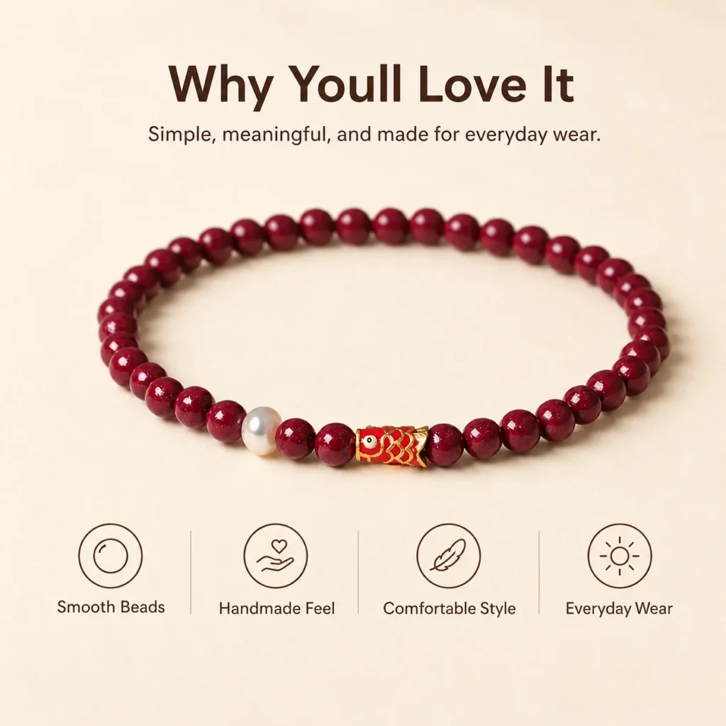 purple sand koi beaded bracelet feature image