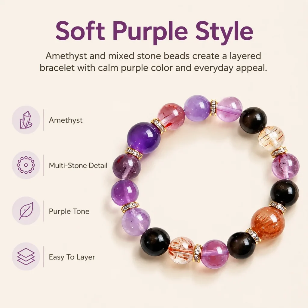 Amethyst Multi-Stone Beaded Bracelet 3 amethyst multi-stone beaded bracelet feature image